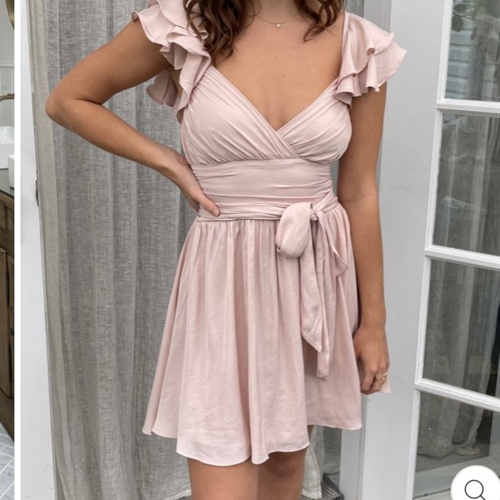 NWT her empire Annabelle mini Dress in blush pink